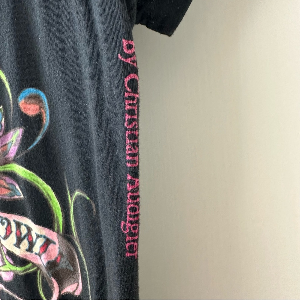 Vintage Ed Hardy by Christian Audigier Skull & Heart Graphic T-Shirt, Size Large - Picture 4 of 6